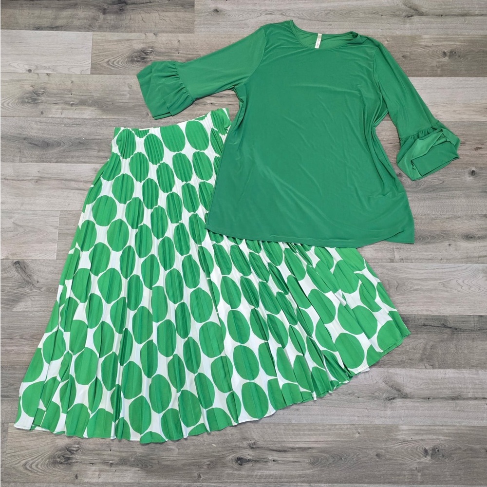 Green Polka Dot Skirt